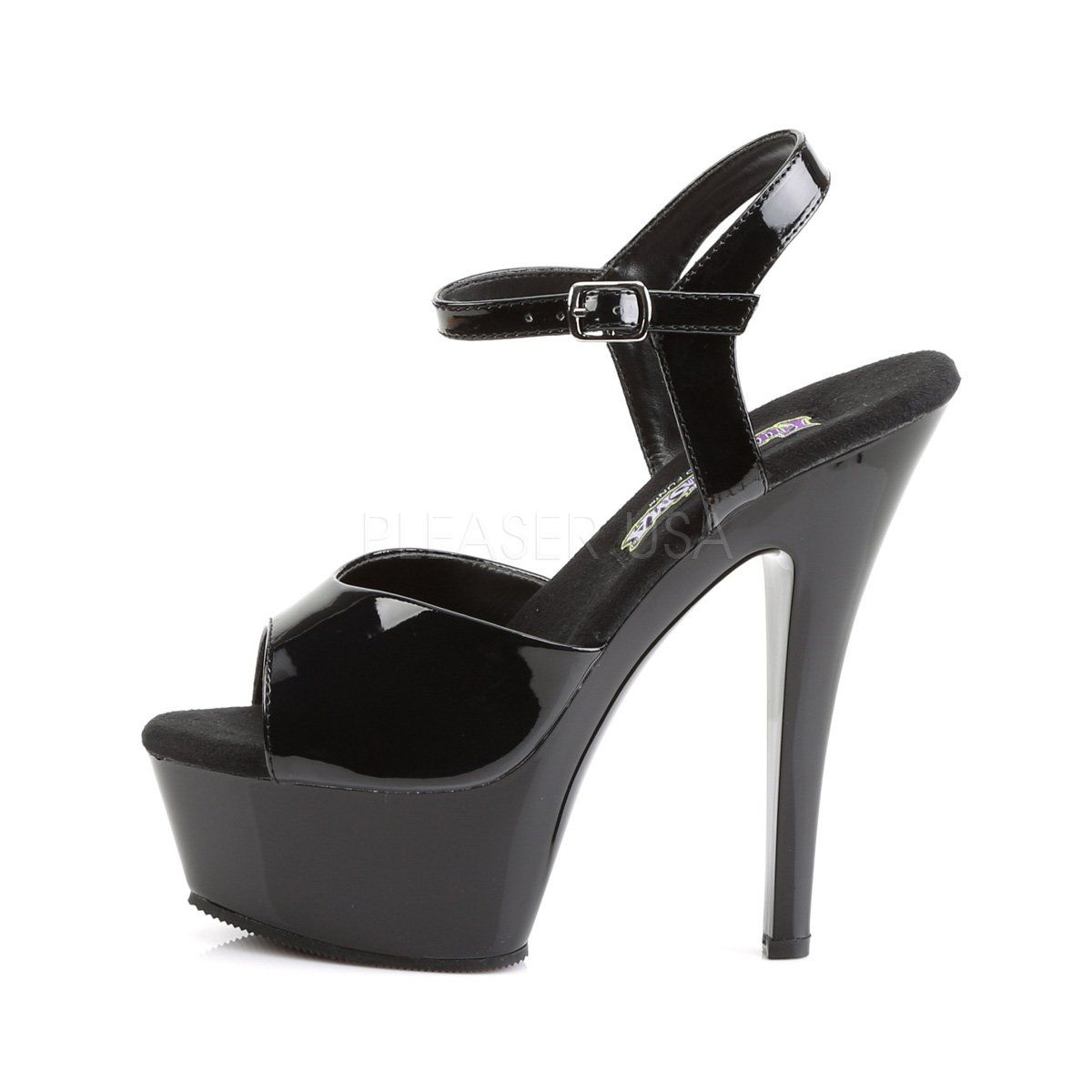 JULIET-209 Black Patent Funtasma