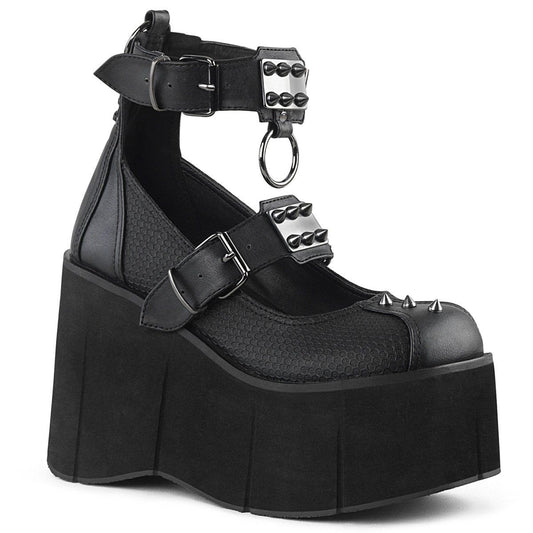 KERA-12 Black Vegan Leather Mary Janes Demonia