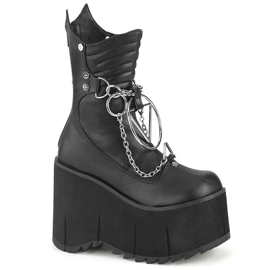 KERA-130 Black Vegan Leather Calf Boot Demonia