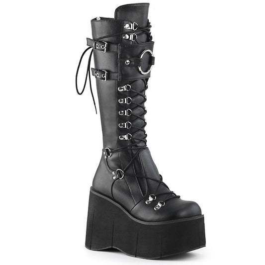 KERA-200 Black Vegan Leather Knee Boot Demonia