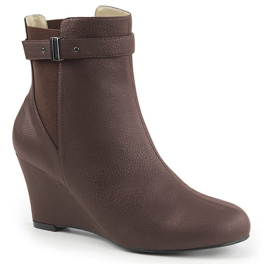 KIMBERLY-102 Brown Faux Leather Pleaser Pink Label