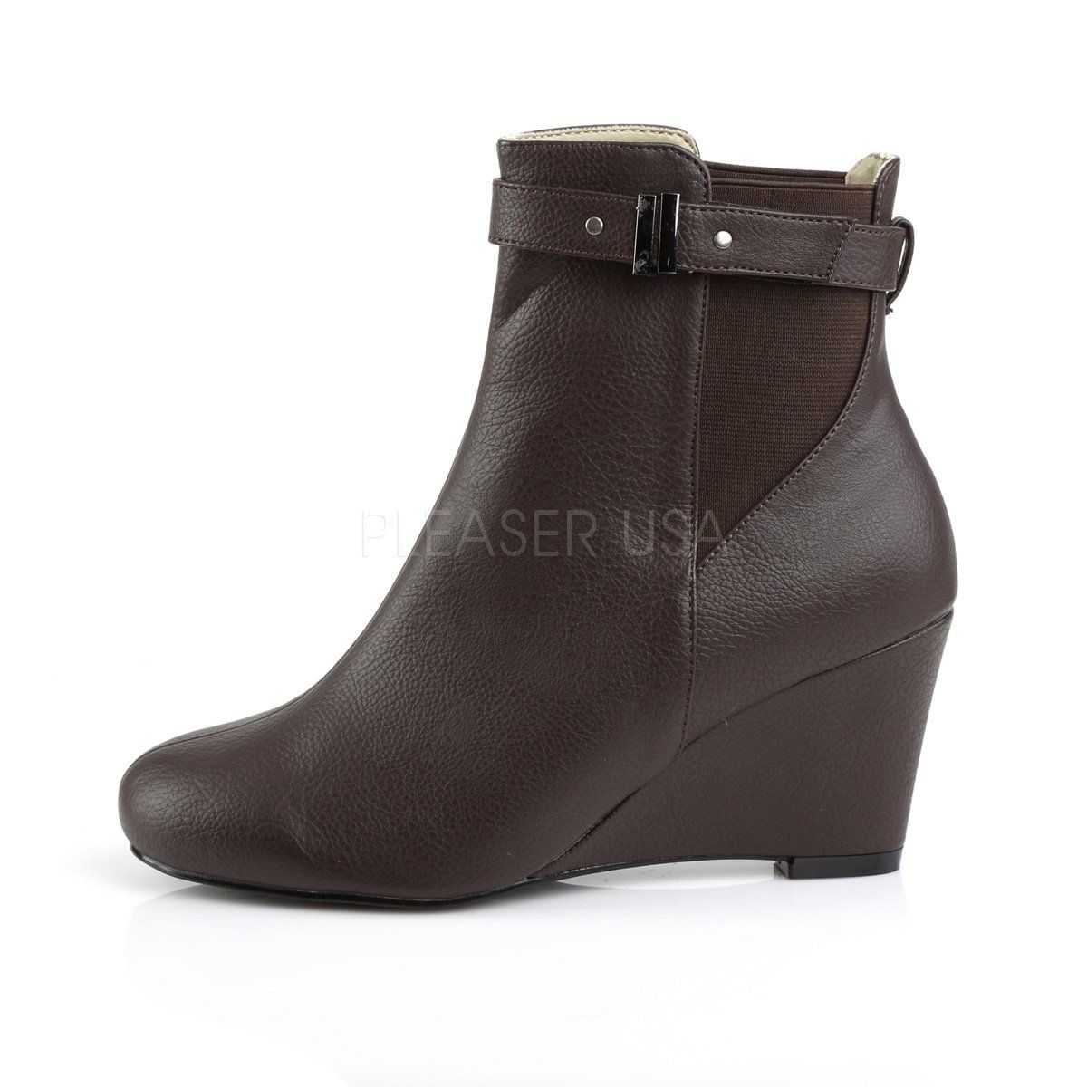 KIMBERLY-102 Brown Faux Leather Pleaser Pink Label