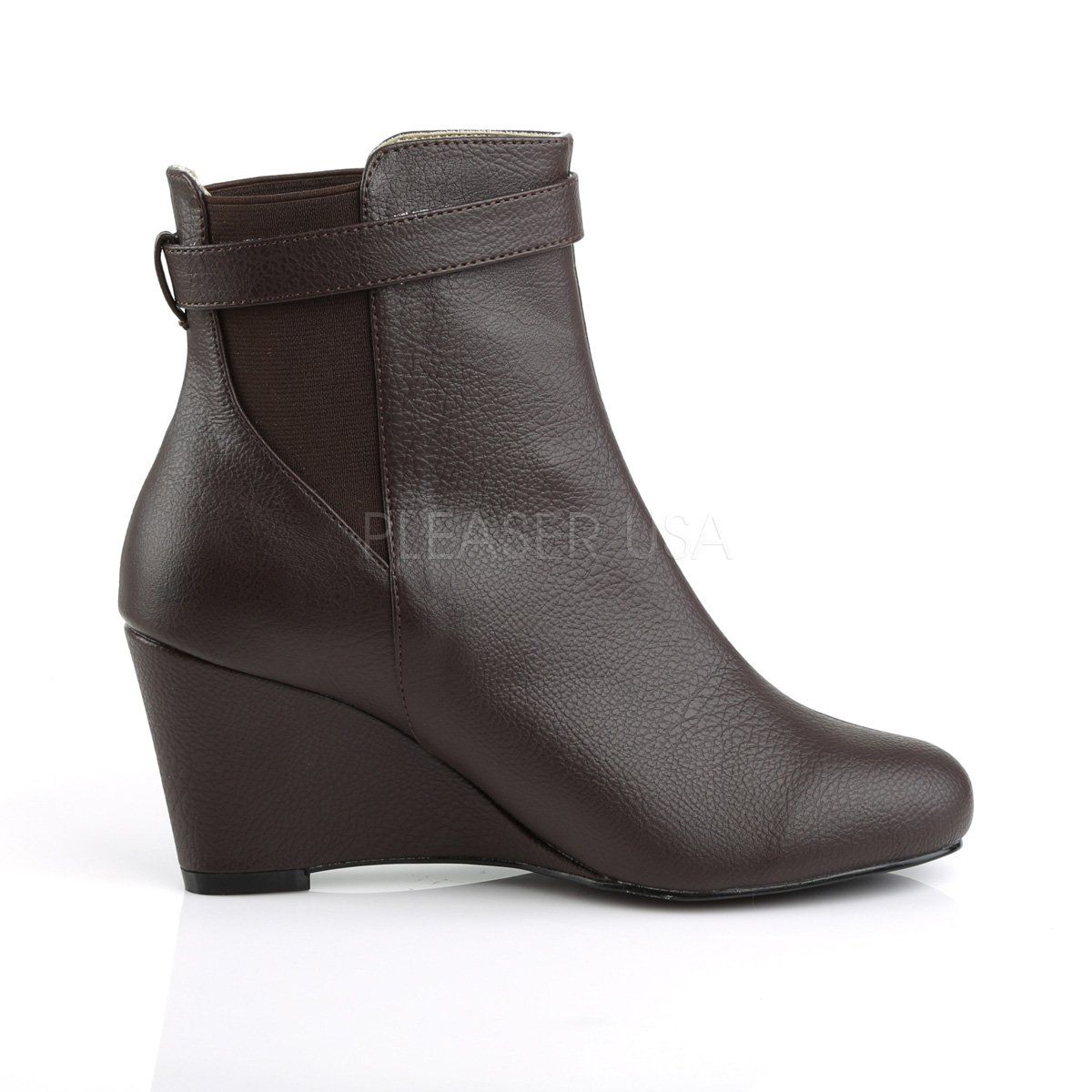 KIMBERLY-102 Brown Faux Leather Pleaser Pink Label