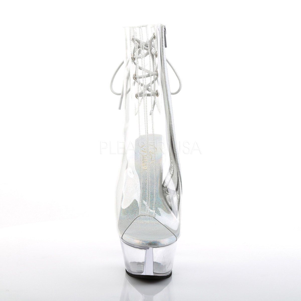 KISS-1018C Clear Ankle Boot Pleaser
