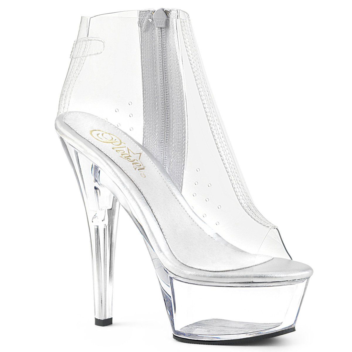 KISS-1023 Clear TPU/Clear Ankle Boot Pleaser