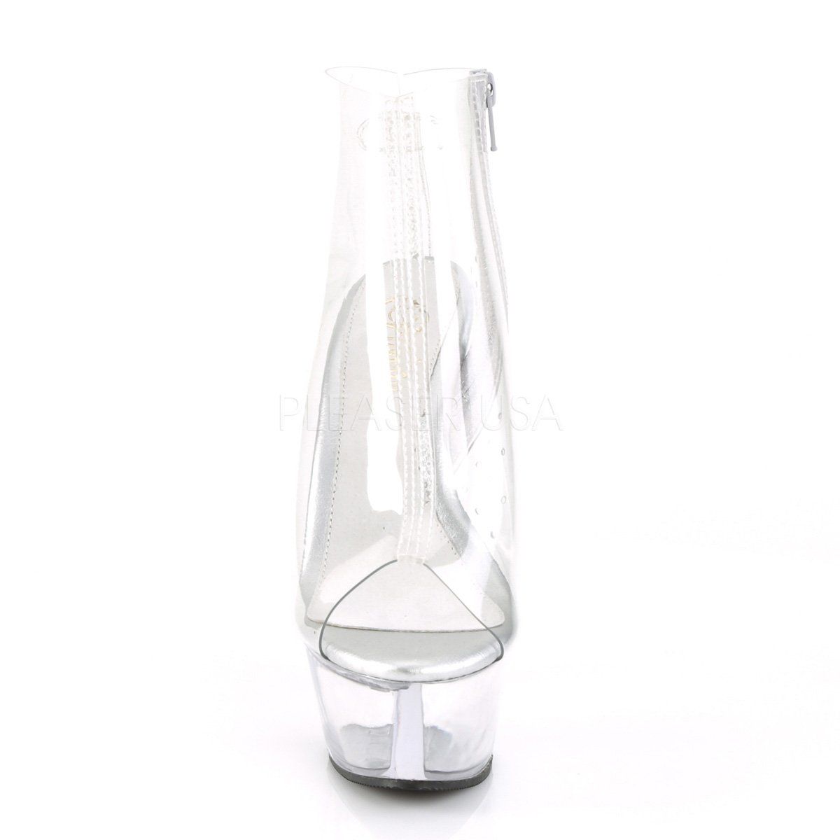 KISS-1023 Clear TPU/Clear Ankle Boot Pleaser