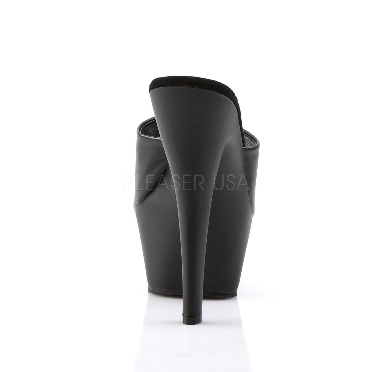 KISS-201 Black Faux Leather Platform Sandal Pleaser
