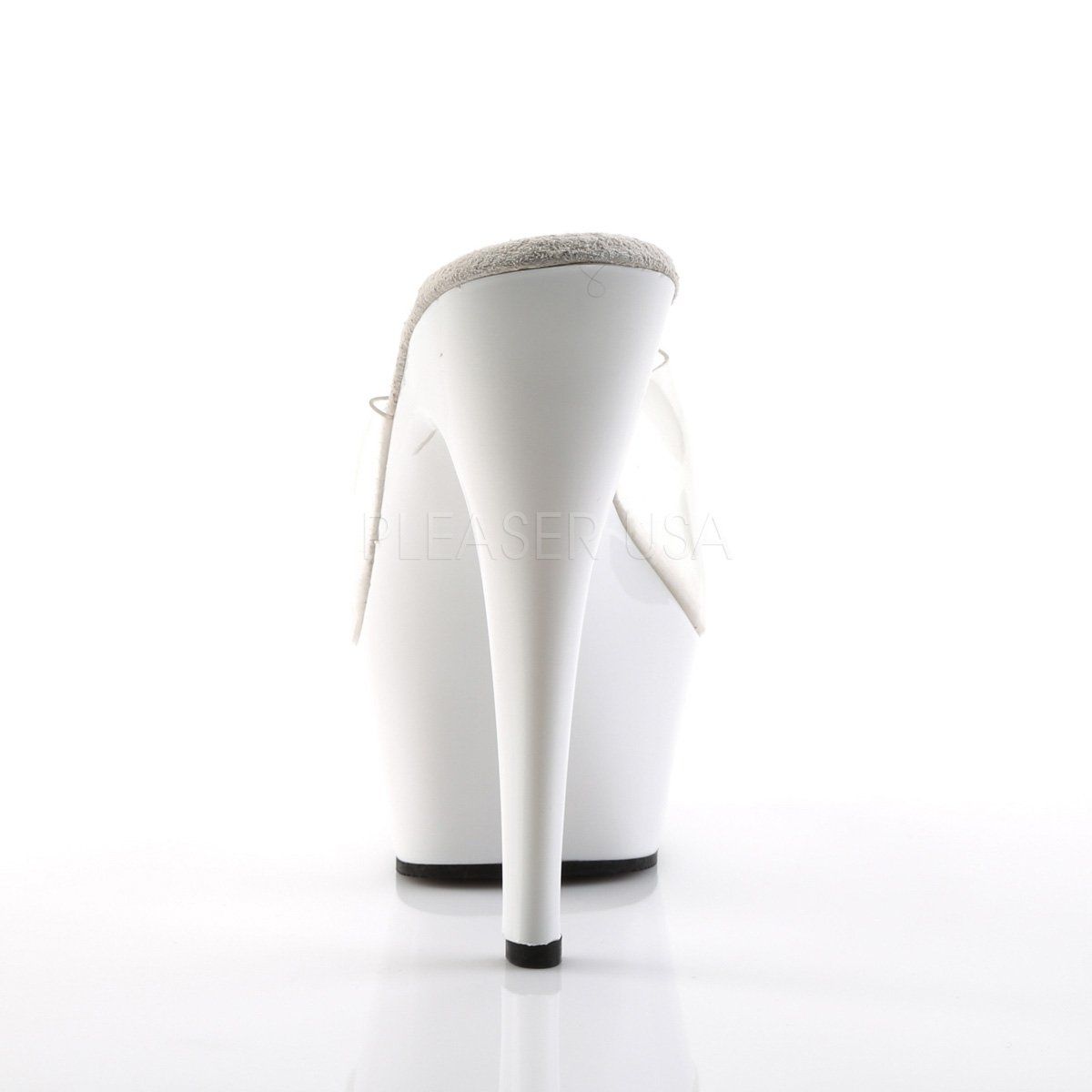 KISS-201 Clear/White Platform Sandal Pleaser