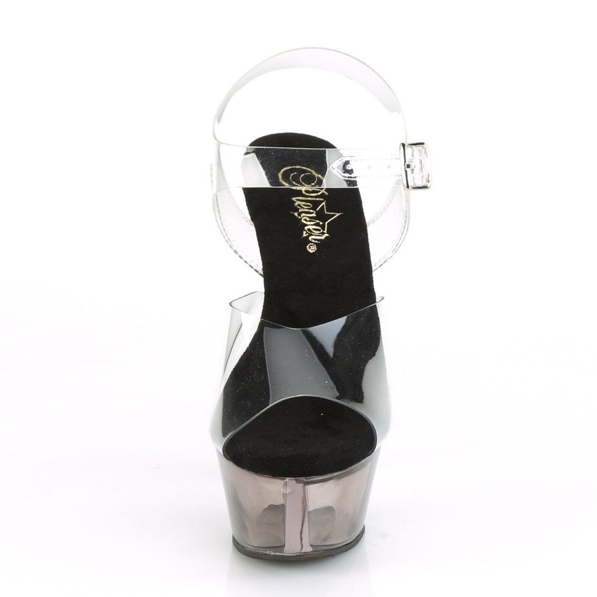 KISS-208T Clear/Smoke Tinted Platform Sandal Pleaser