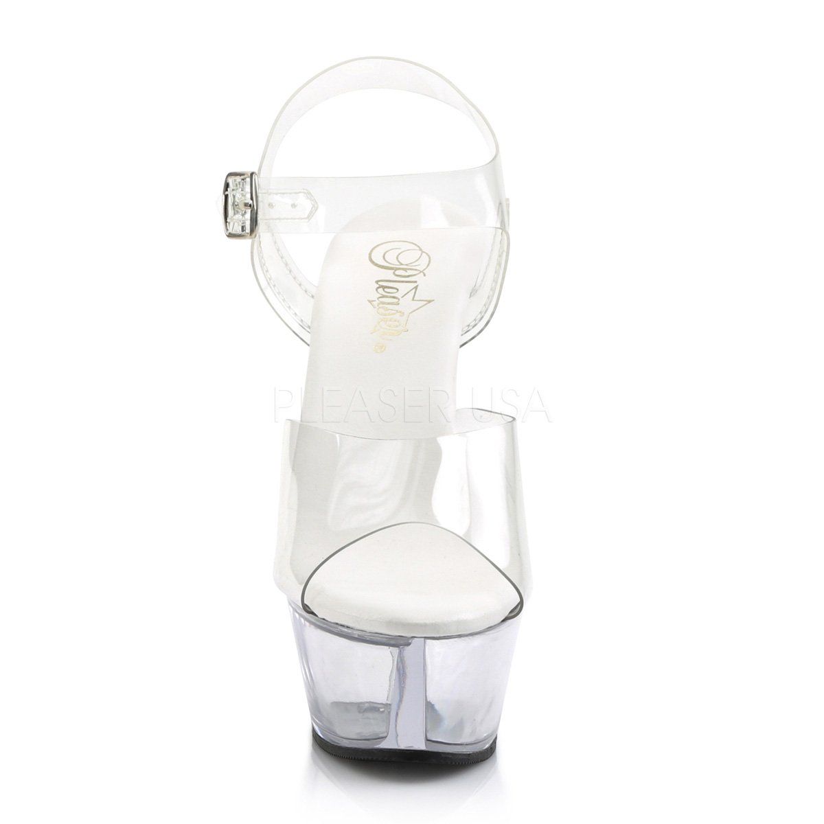 KISS-208VL Clear Platform Sandal Pleaser