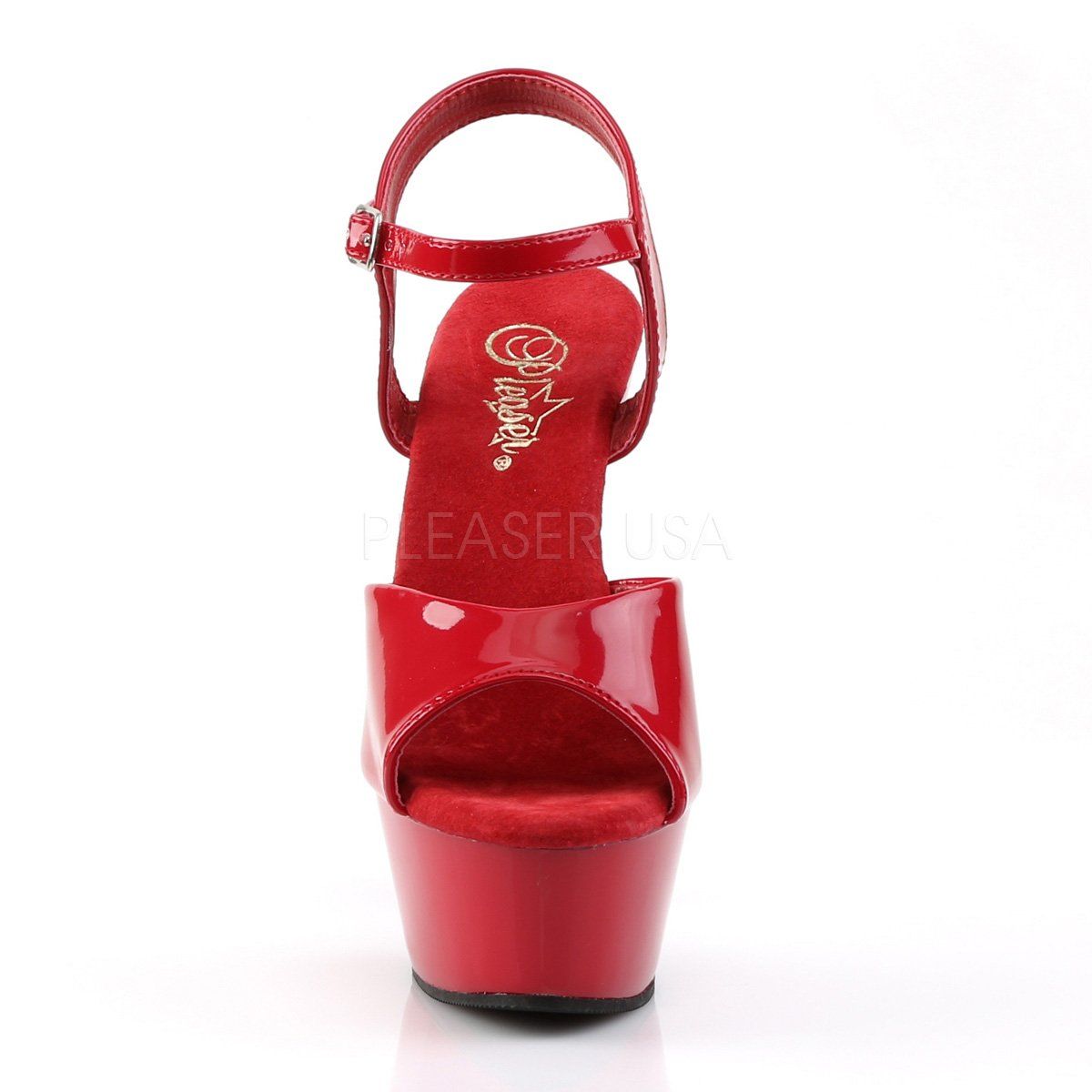 KISS-209 Red Patent Platform Sandal Pleaser