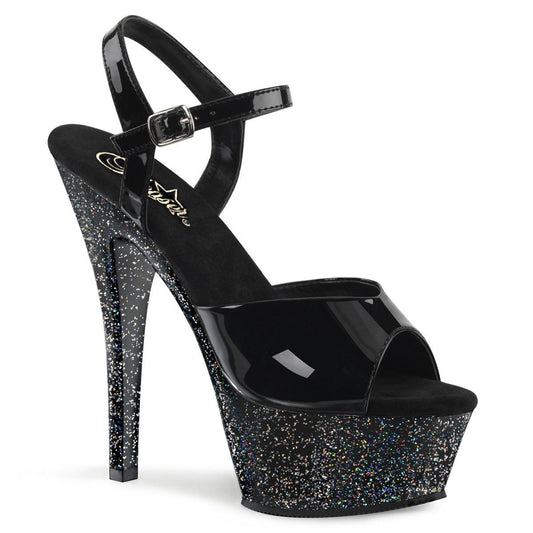 KISS-209MG Black Platform Sandal Pleaser