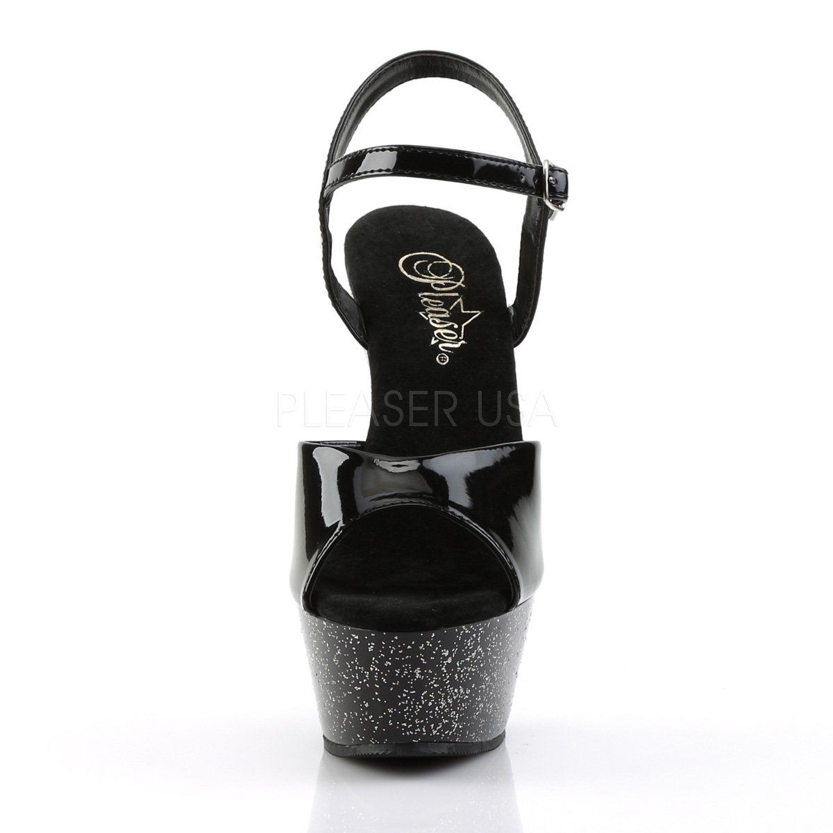 KISS-209MG Black Platform Sandal Pleaser