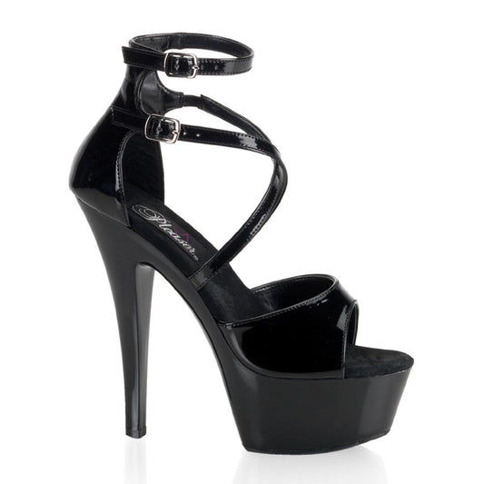 KISS-254 Black Patent Platform Sandal Pleaser