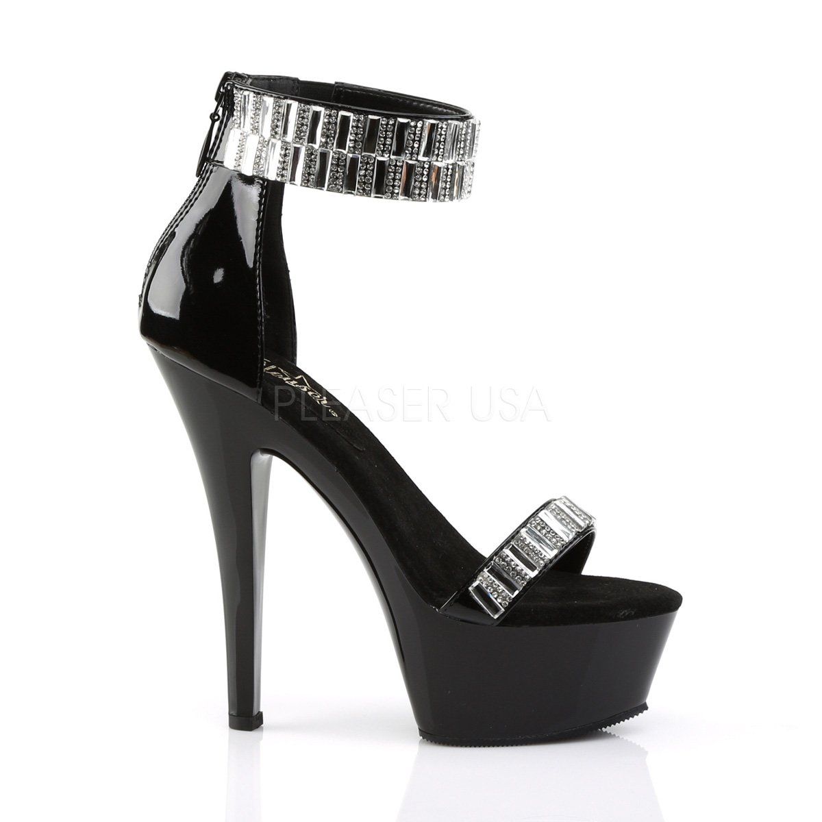 KISS-269RS Black Platform Sandal Pleaser