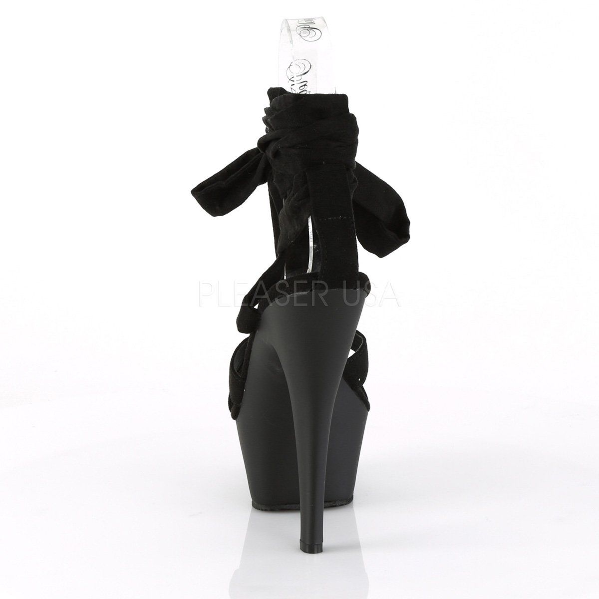 KISS-274 Black Faux Suede Platform Sandal Pleaser