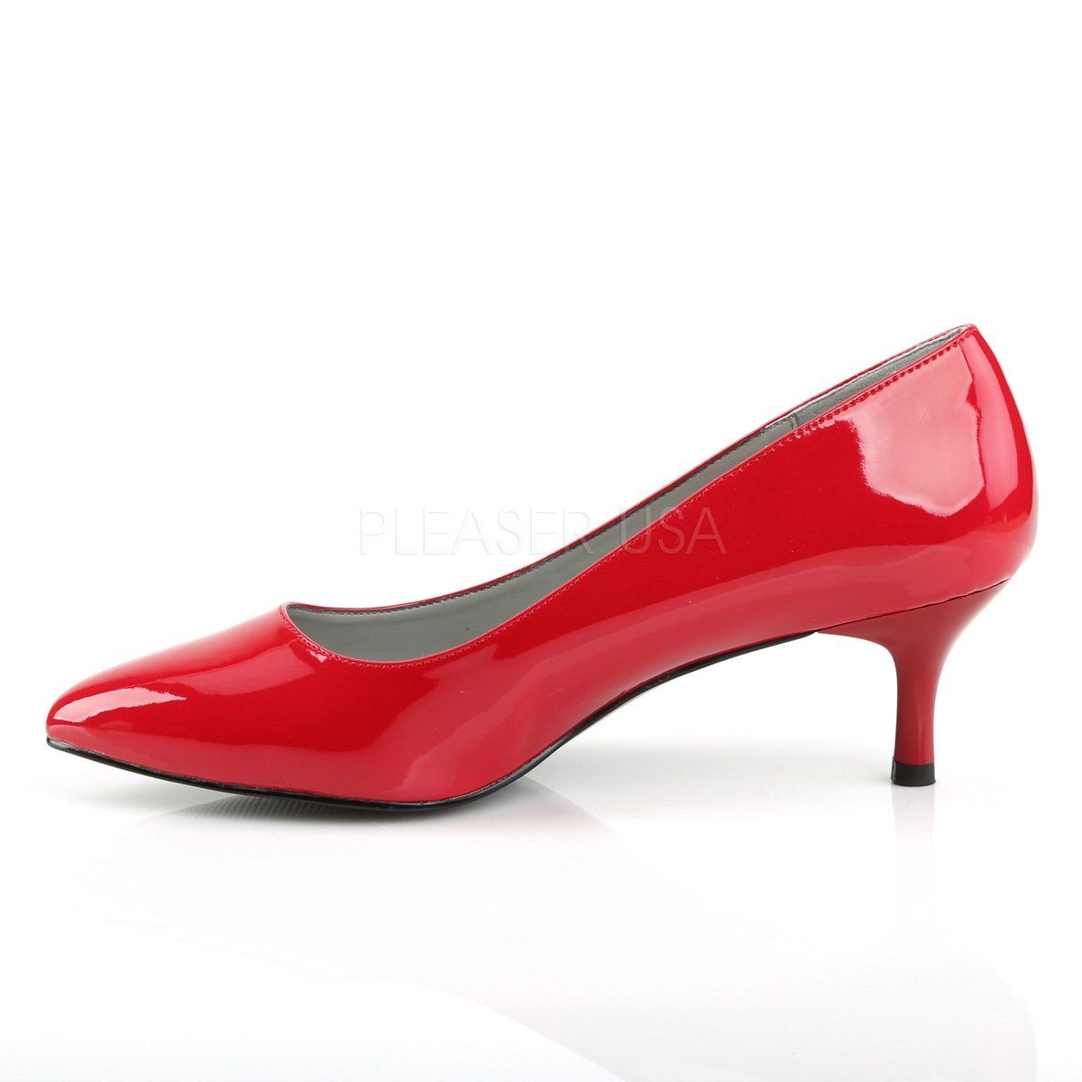 KITTEN-01 Red Patent Pleaser Pink Label