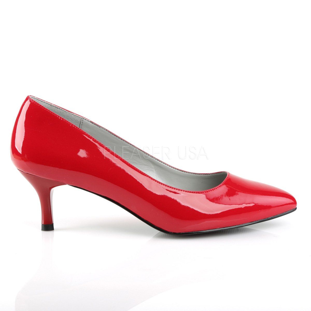 KITTEN-01 Red Patent Pleaser Pink Label