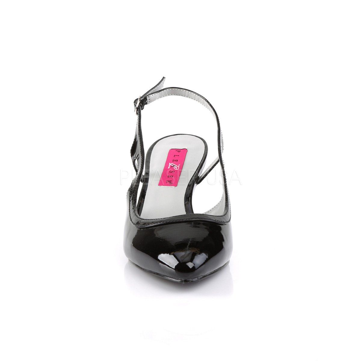 KITTEN-02 Black Patent Pleaser Pink Label