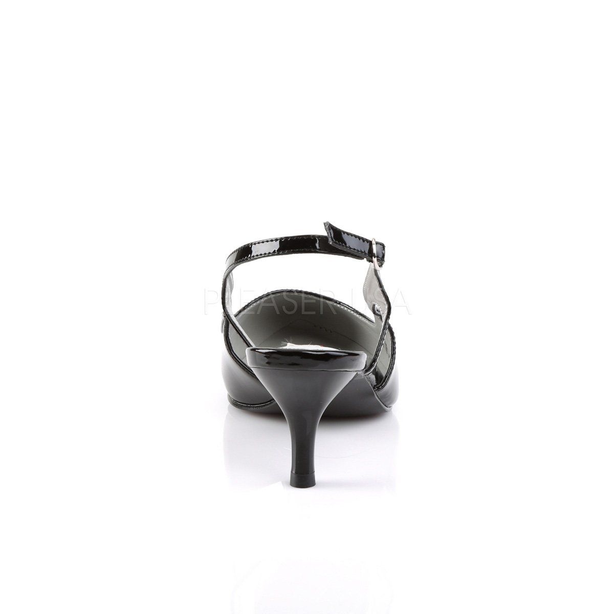 KITTEN-02 Black Patent Pleaser Pink Label