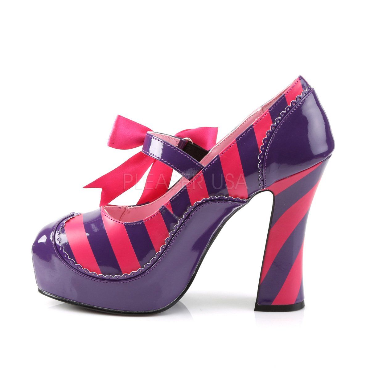 KITTY-32 Purple-Hot Pink Patent Funtasma