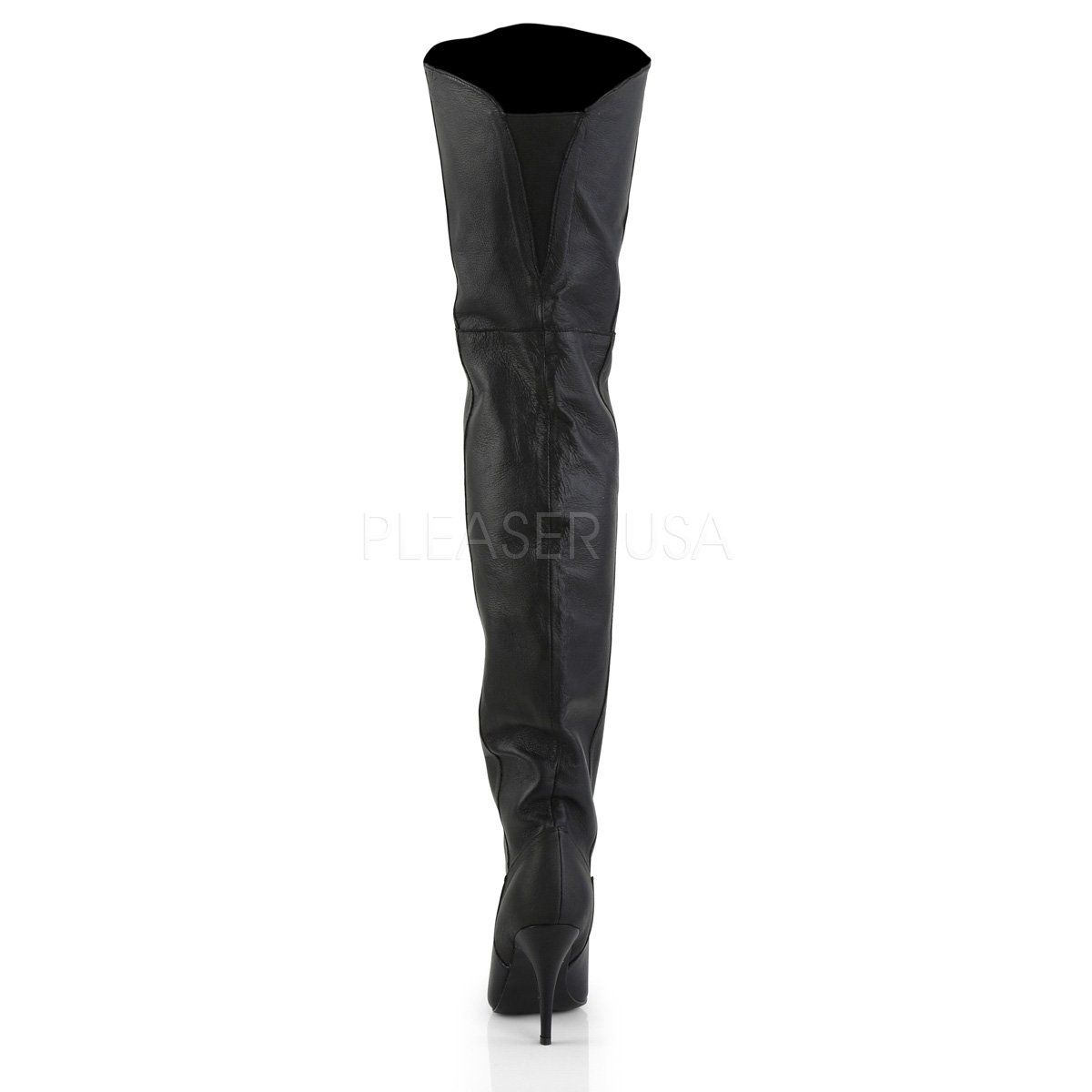 LEGEND-8868 Black Leather (P) Thigh Boot Pleaser
