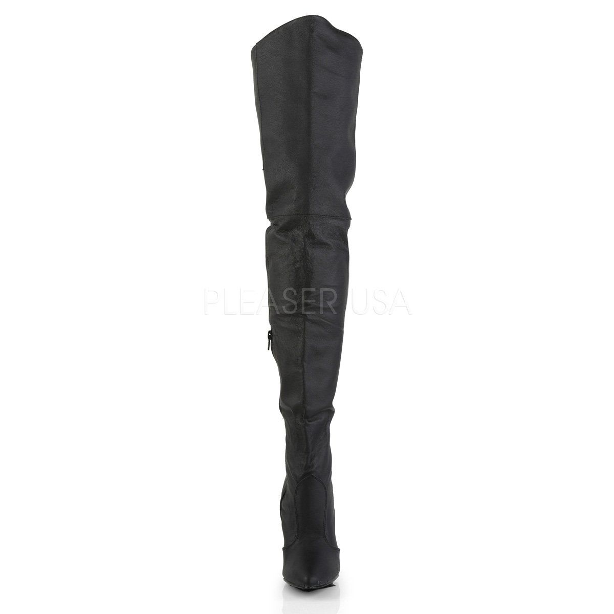 LEGEND-8899 Black Leather (P) Thigh Boot Pleaser
