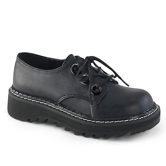 LILITH-99 Black Vegan Leather Shoe Demonia