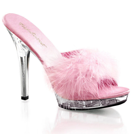 LIP-101-8 Baby Pink Satin-Fur/Clear Fabulicious