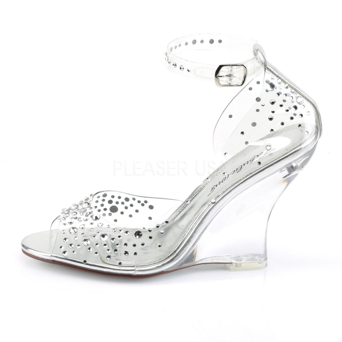 LOVELY-430RS Clear Wedge Sandal