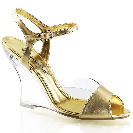 LOVELY-442 Clear-Gold Metallic Pu Fabulicious