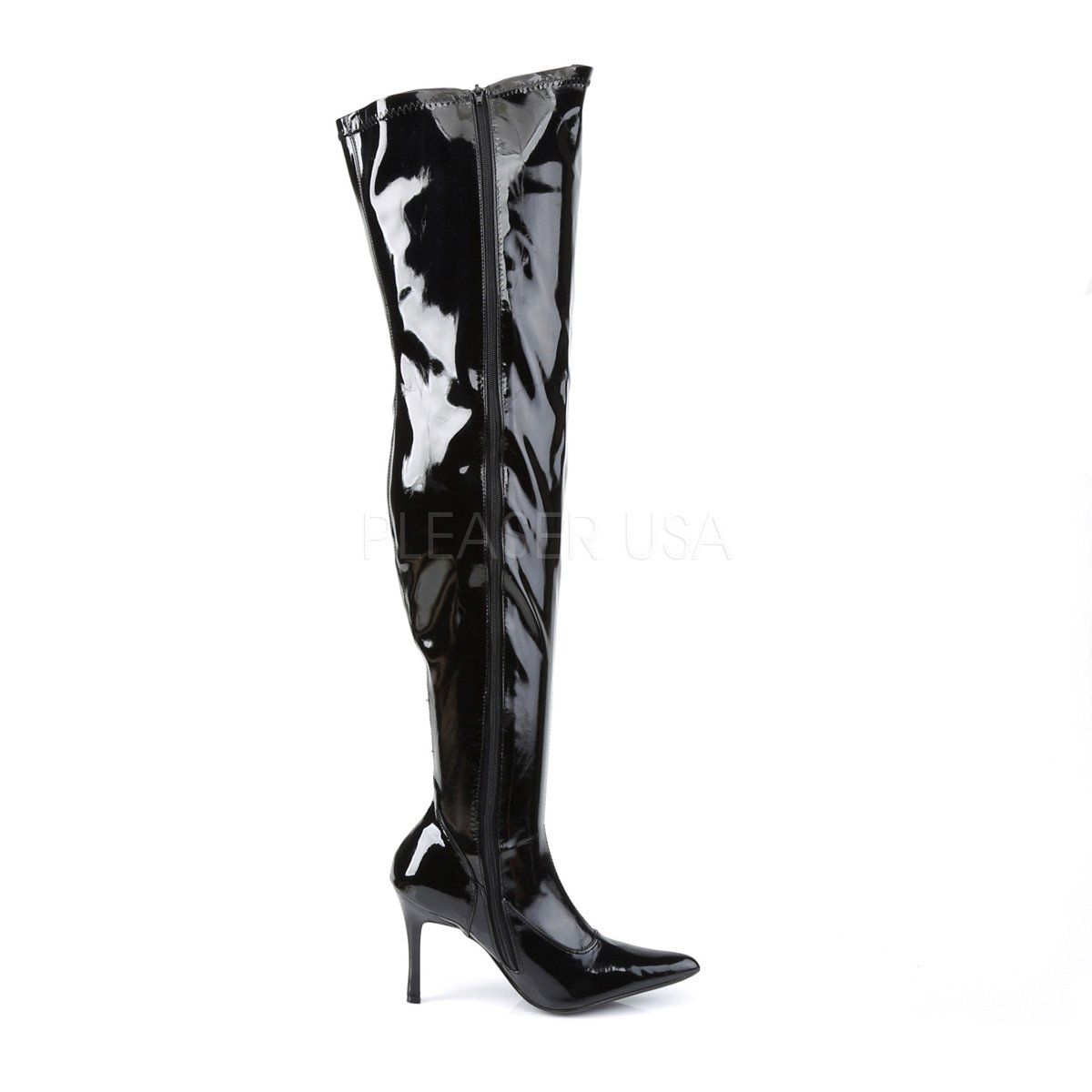 LUST-3000X Black Stretch Patent Funtasma