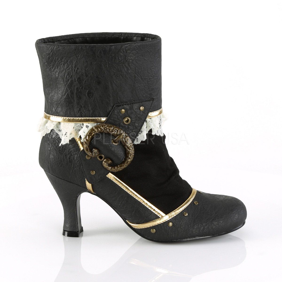 MATEY-115 Black Distressed Pu-Microfiber Funtasma