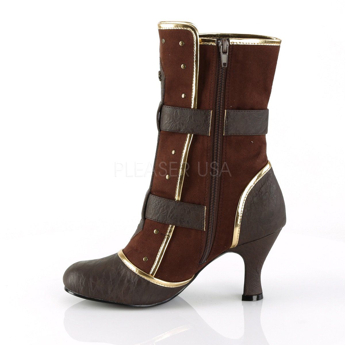 MATEY-205 Brown Distressed PU-Microfiber Funtasma