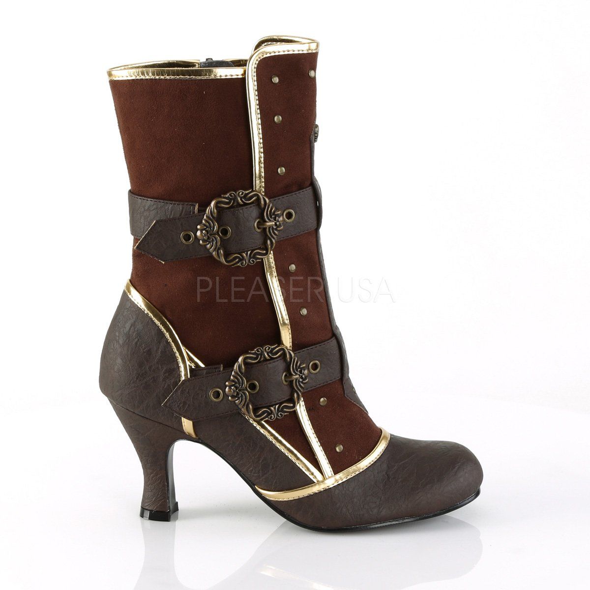 MATEY-205 Brown Distressed PU-Microfiber Funtasma