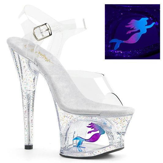MOON-708MER Clear Platform Sandal Pleaser