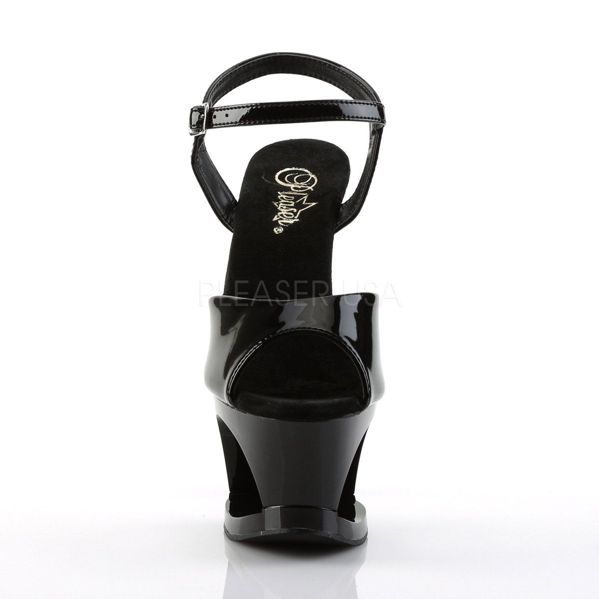 MOON-709 Black Platform Sandal Pleaser