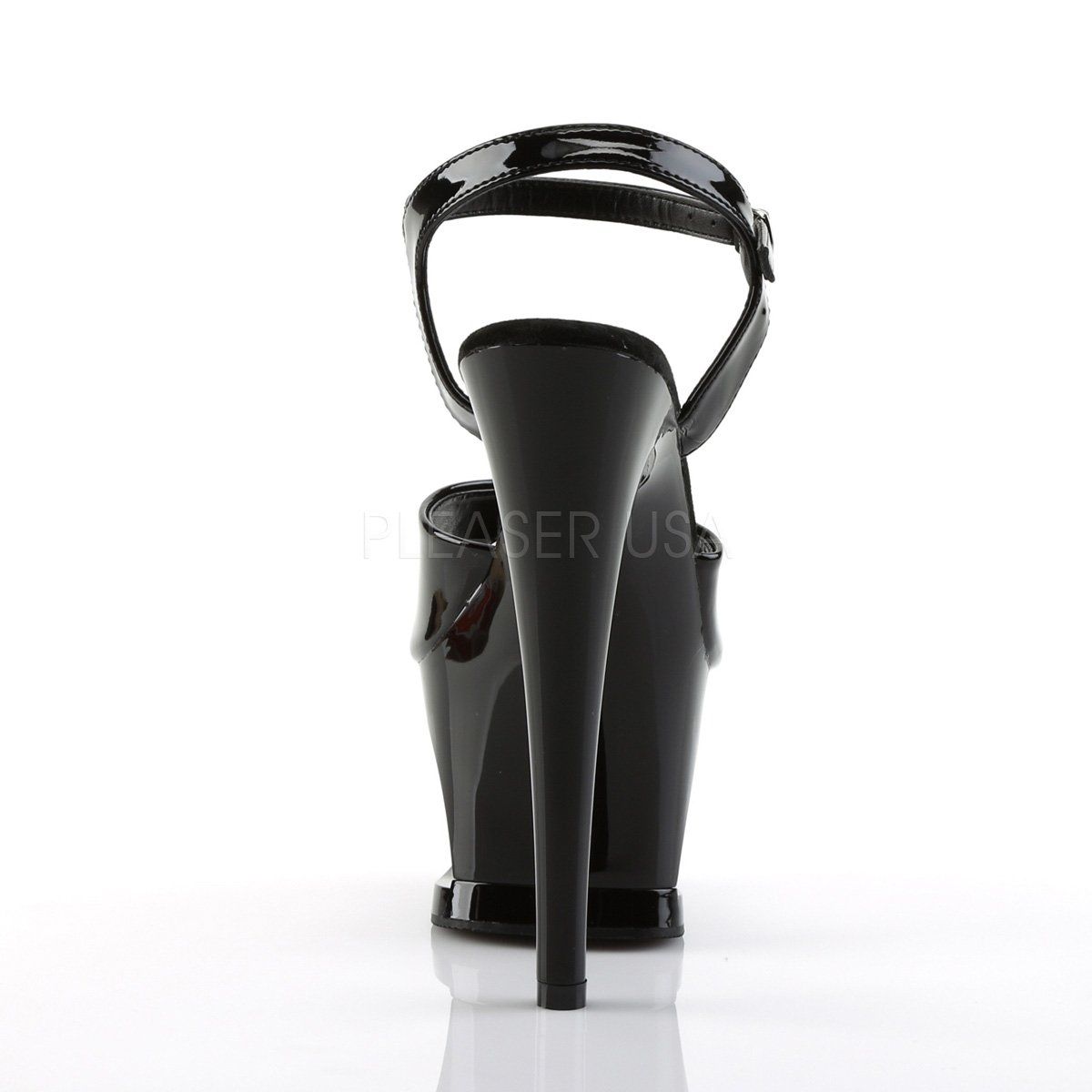 MOON-709 Black Platform Sandal Pleaser