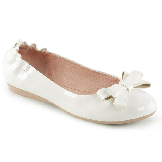 OLIVE-03 White Patent Pin Up Couture
