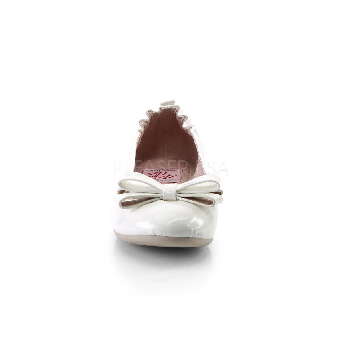 OLIVE-03 White Patent Pin Up Couture