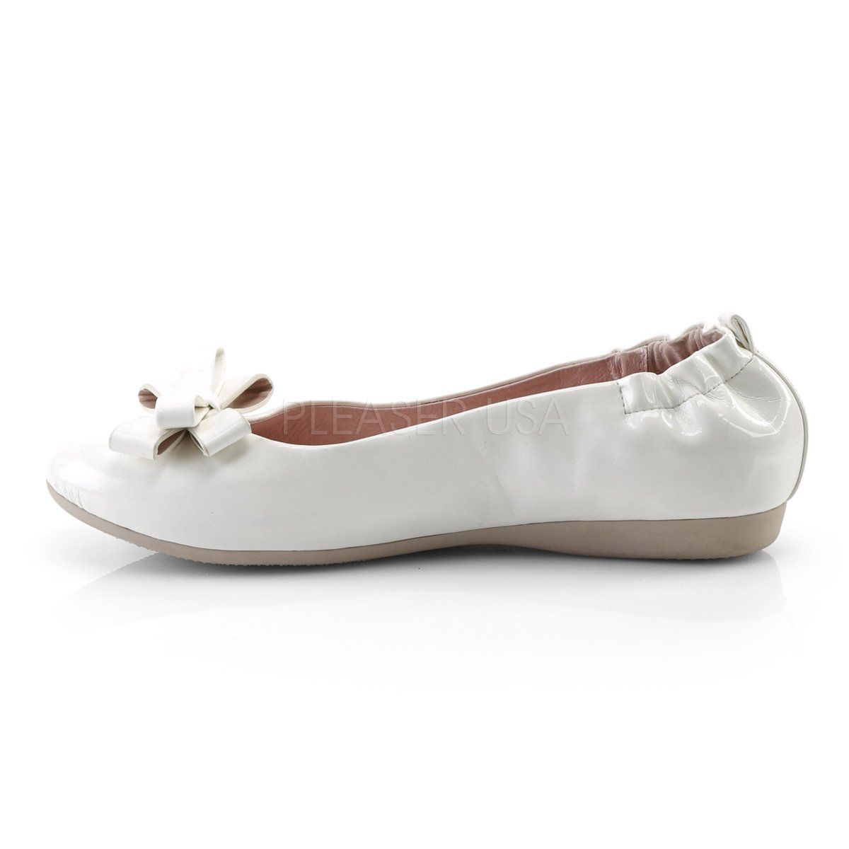 OLIVE-03 White Patent Pin Up Couture