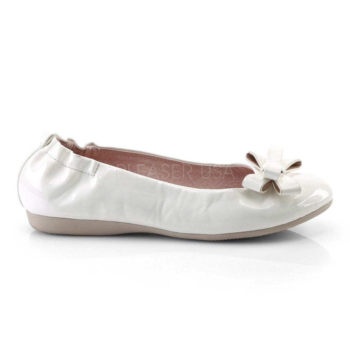 OLIVE-03 White Patent Pin Up Couture
