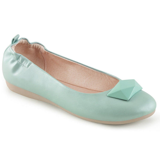 OLIVE-08 Aqua Faux Leather Pin Up Couture