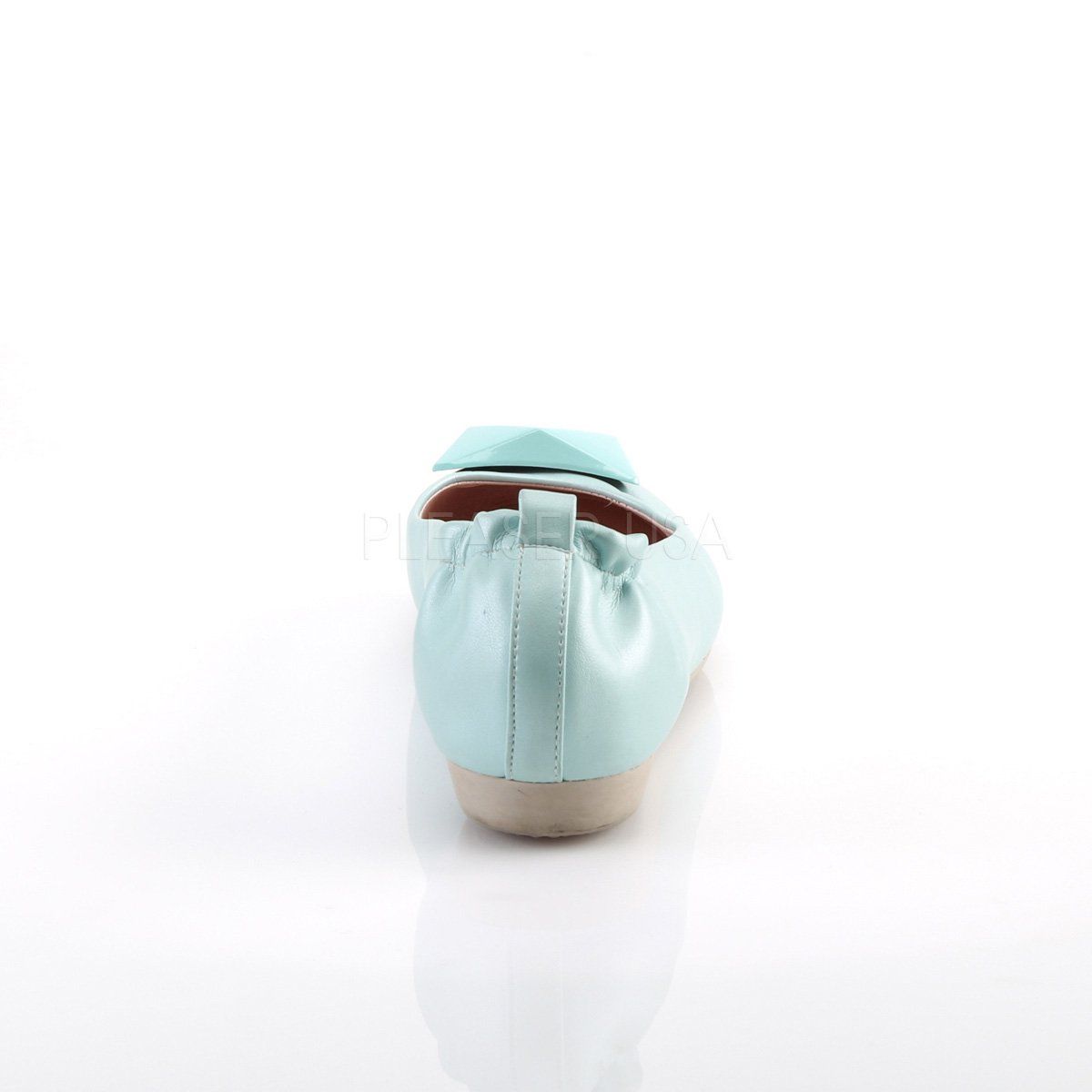 OLIVE-08 Aqua Faux Leather Pin Up Couture