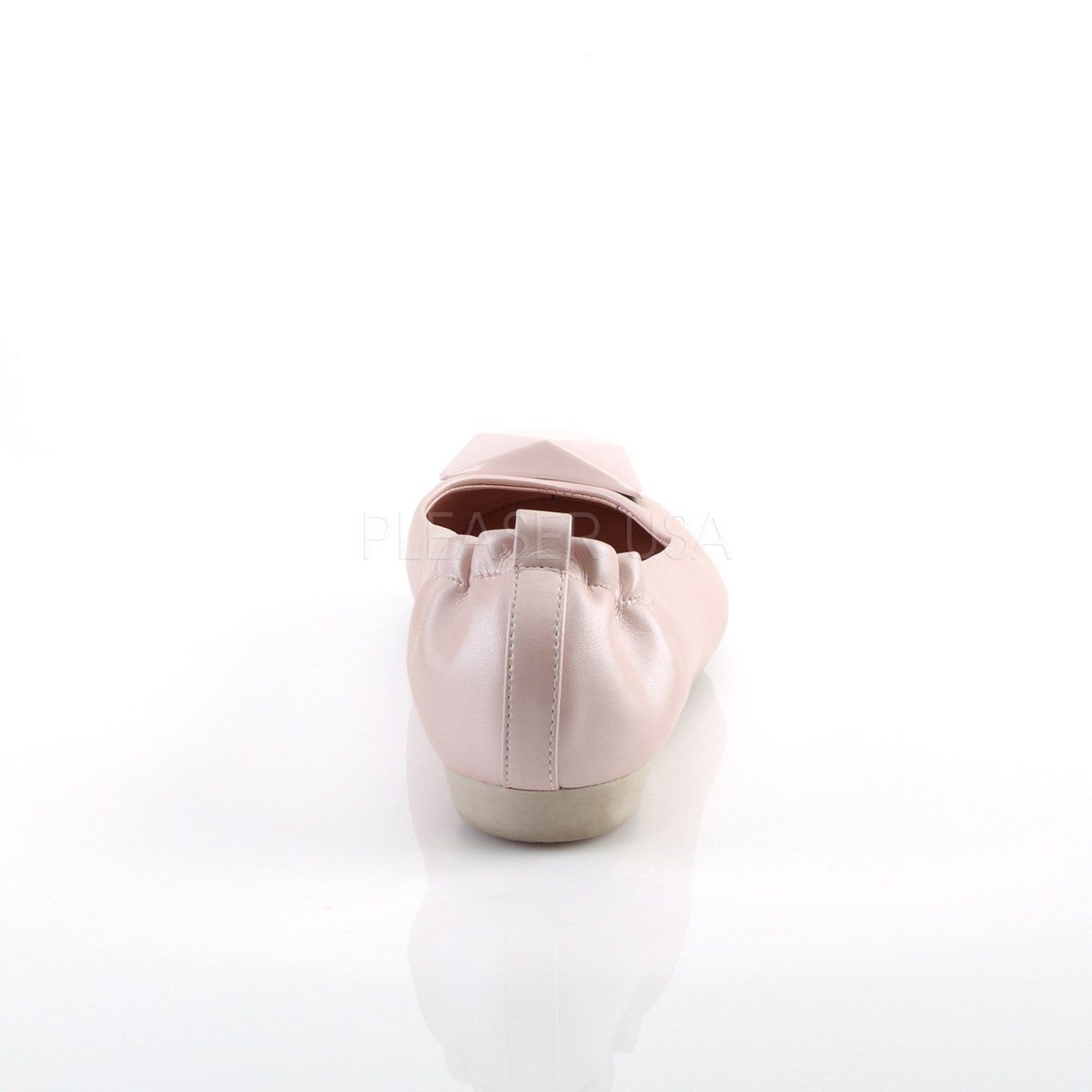 OLIVE-08 Baby Pink Faux Leather Pin Up Couture