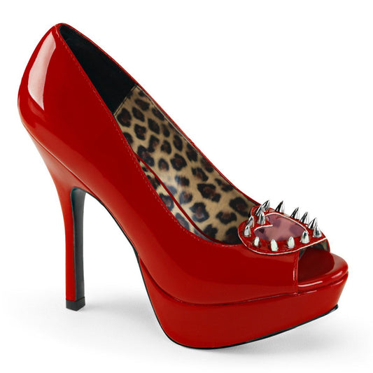 PIXIE-17 Red Patent-Pvc Pump Demonia