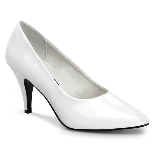 PUMP-420 White Patent Funtasma