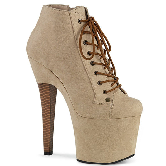 RADIANT-1005 Beige Faux Suede/Beige Faux Suede Ankle Boot Pleaser