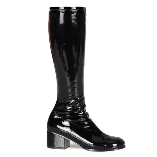 RETRO-300 Black Stretch Patent Funtasma