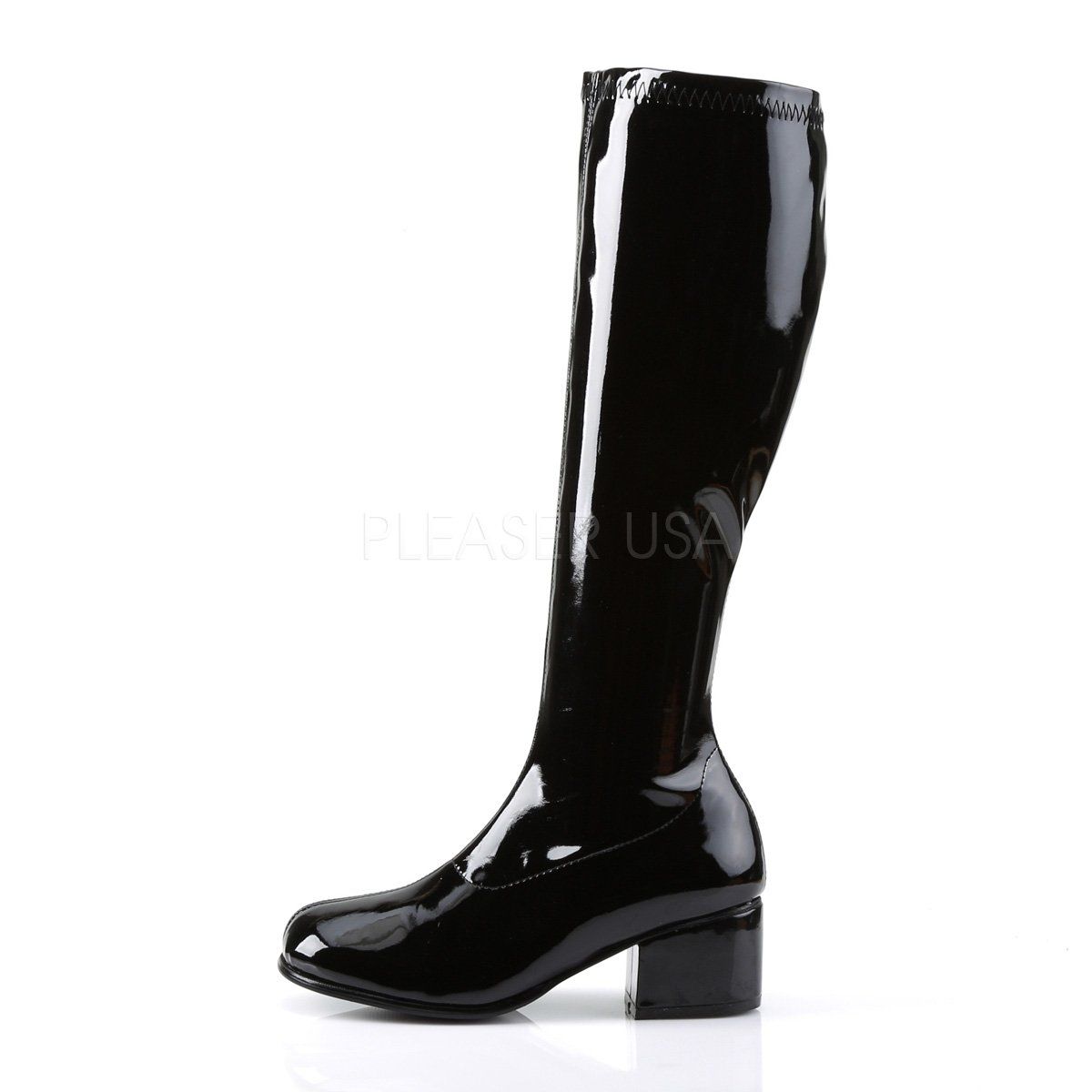 RETRO-300 Black Stretch Patent Funtasma